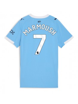 Billige Manchester City Omar Marmoush #7 Hjemmedrakt Dame 2025-26 Kortermet